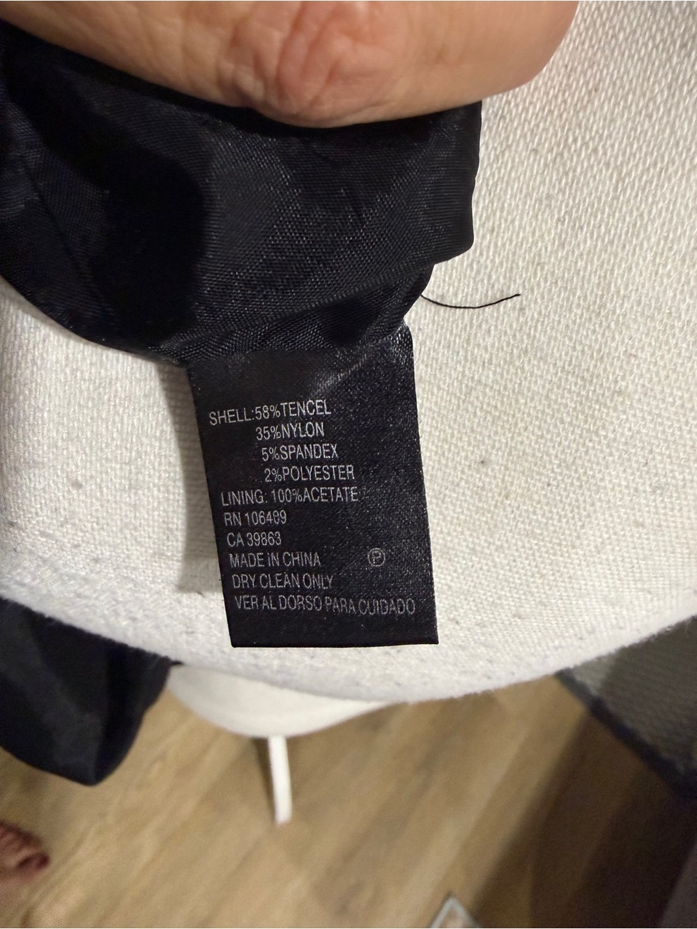 ANTONIO MELANI Black Pinstripe Midi Sheath Dress size 14 - Picture 5 of 5